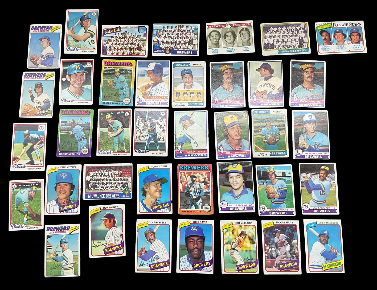 Milwaukee Brewers Baseball Card Collection Lot (1 of 2)