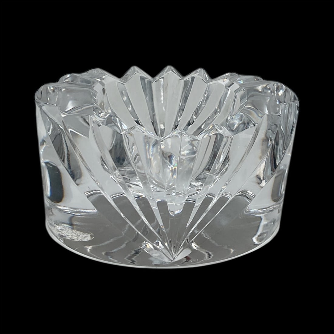 Mikasa Lead Crystal Faceted Bowl/Votive - City Lights (1 of 3)