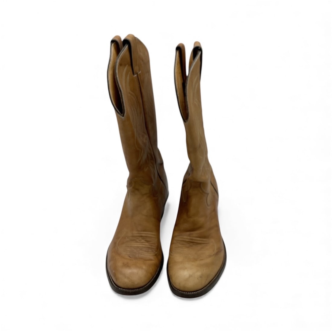 Justin Leather Western Cowboy Boots Size 9.5 (1 of 6)