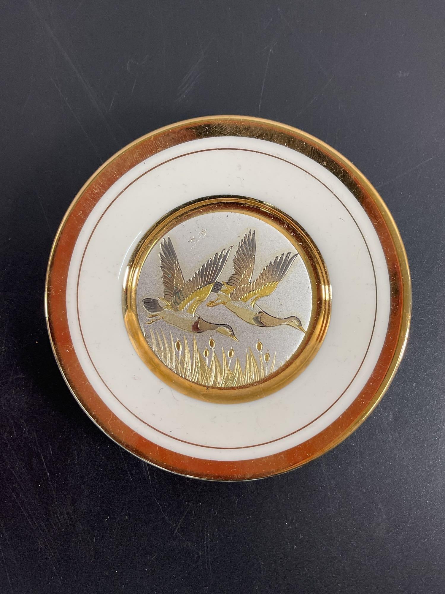 Art of Chokin 24K Gold Trim Decorative Plate (1 of 3)