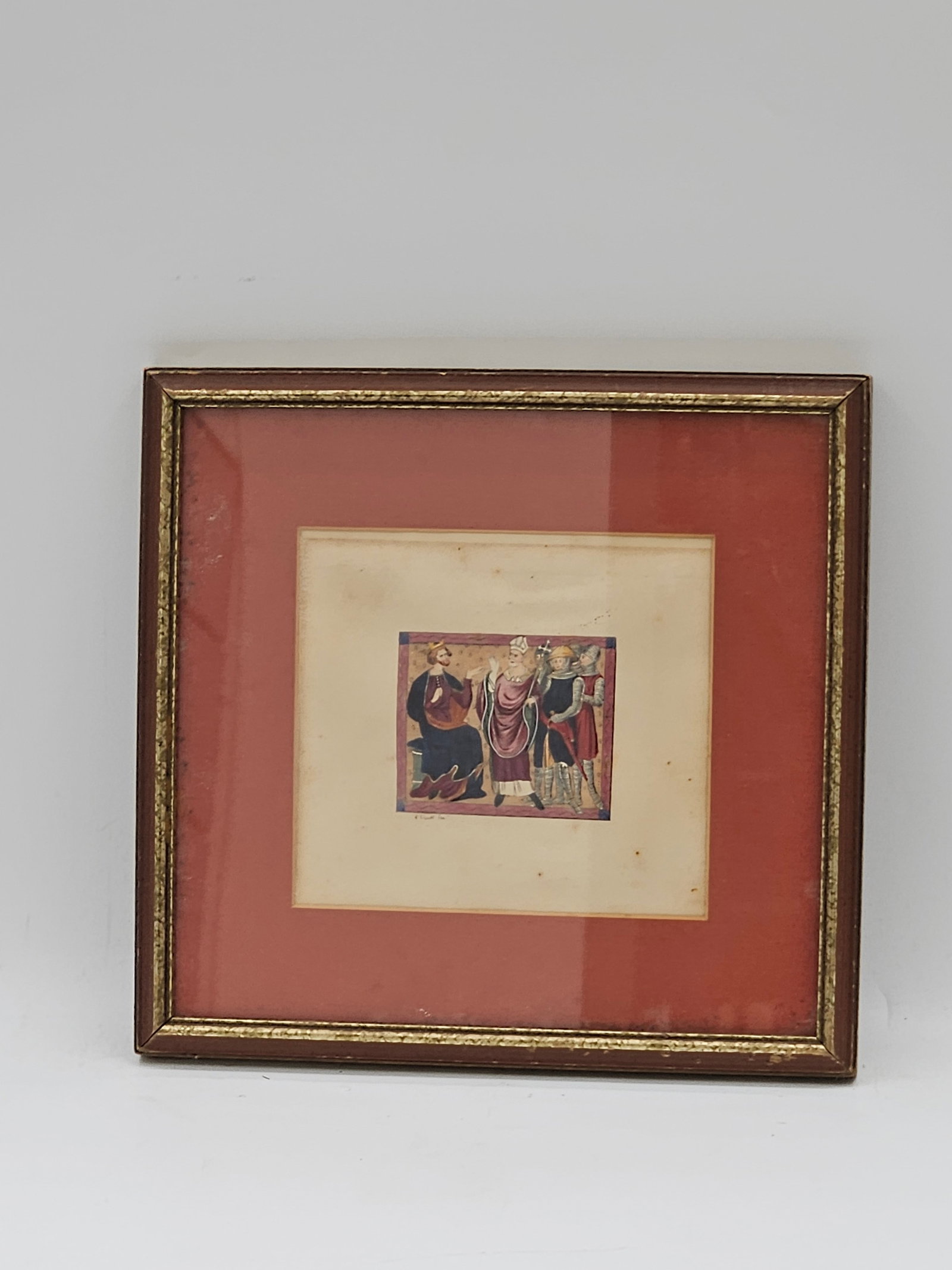 Hand-Colored Medieval Scene Print (1 of 4)