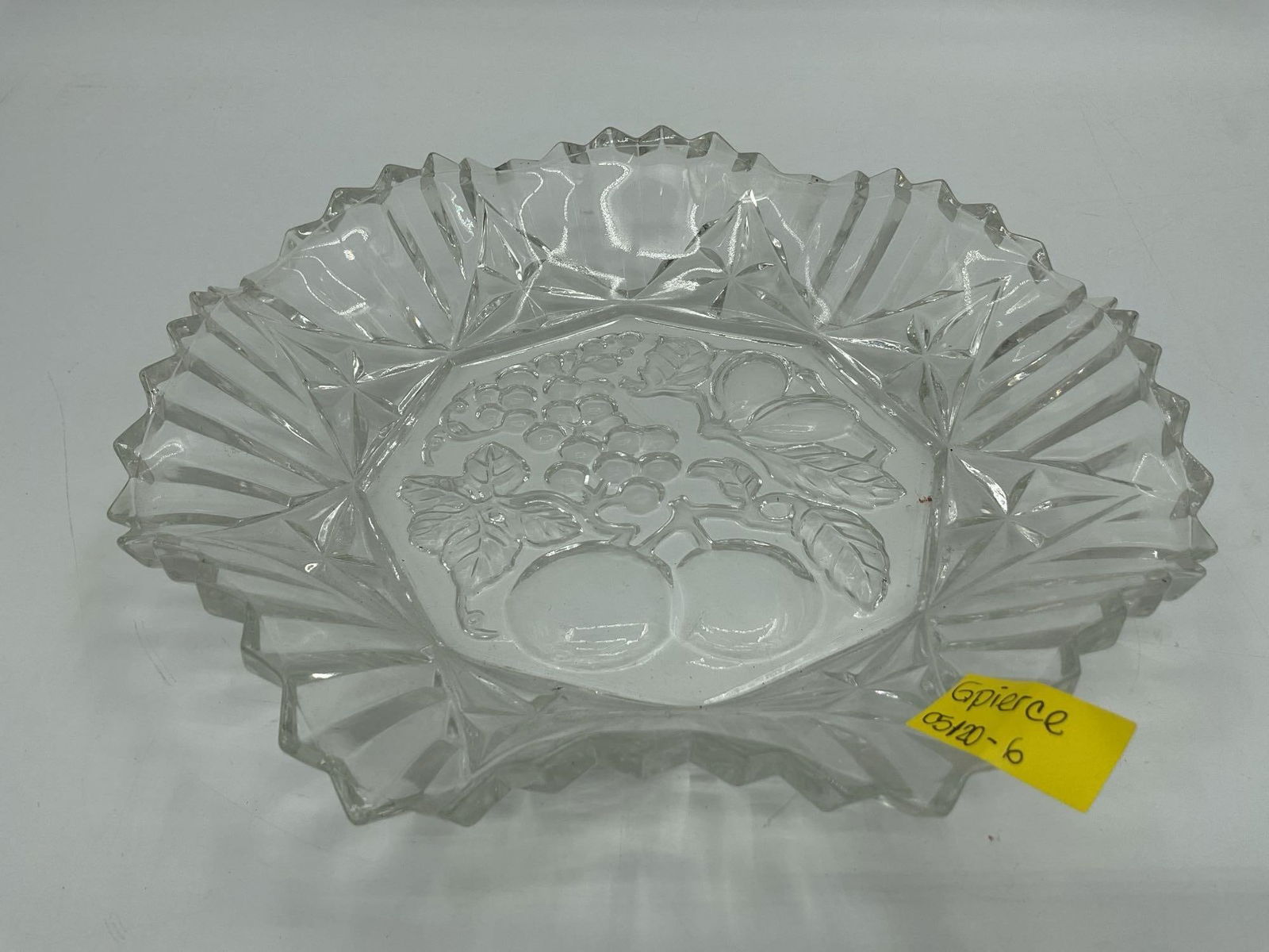 Pressed Glass Fruit Motif Serving Dish (1 of 4)