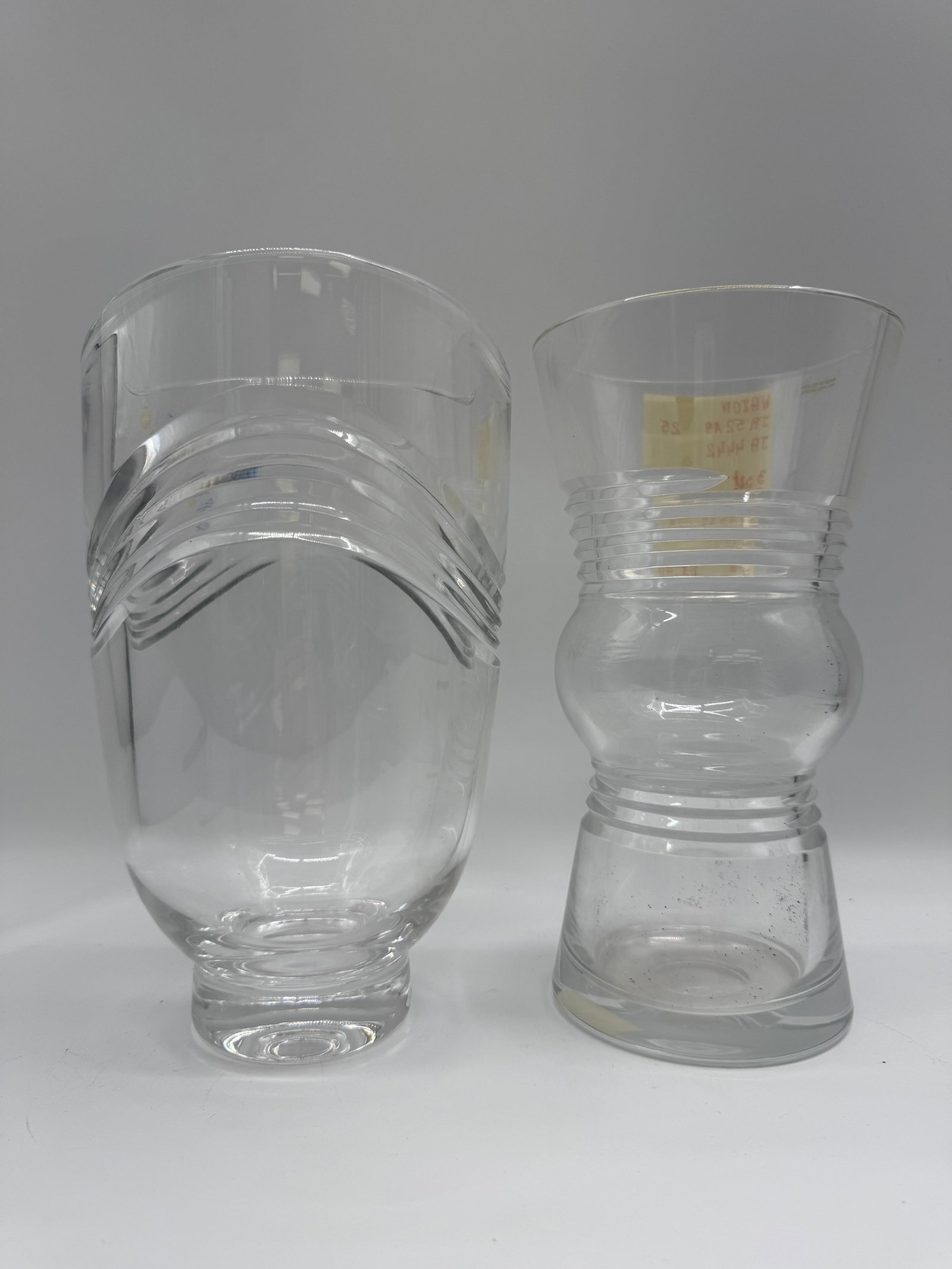 Pair of Clear Glass Vases (1 of 4)