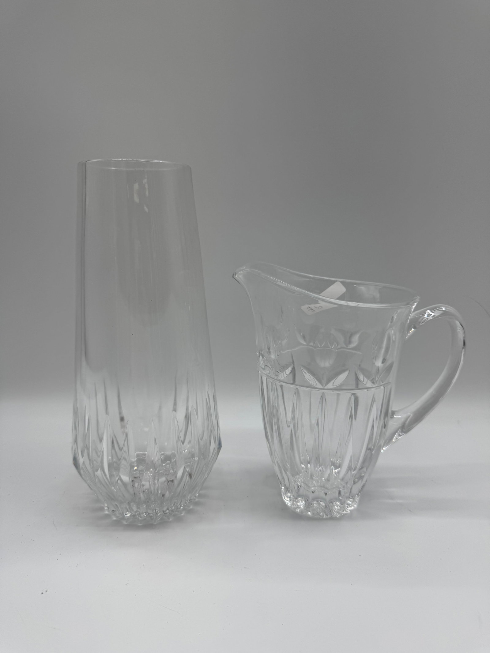 Cut Crystal Creamer and Vase (1 of 4)
