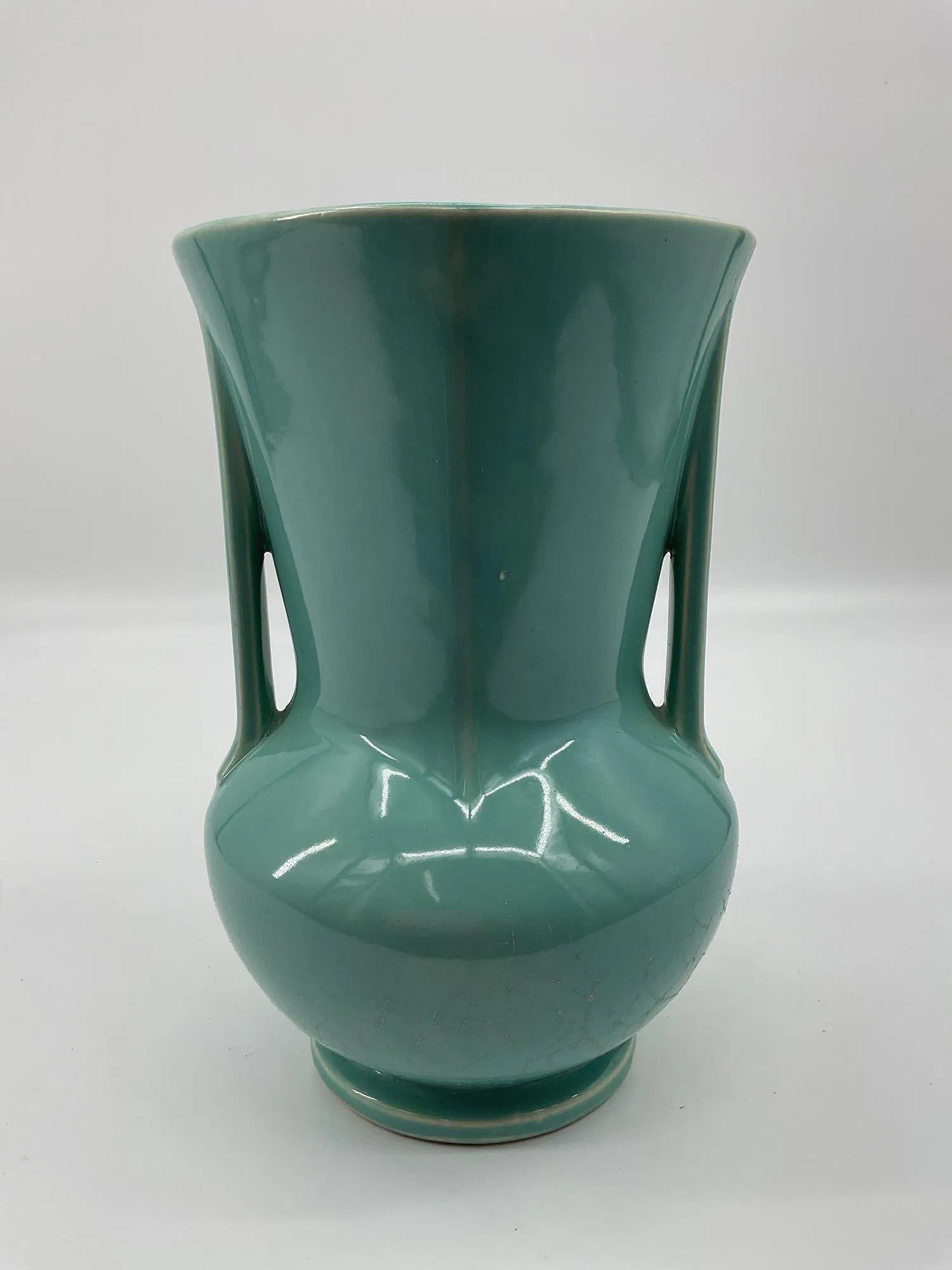 McCoy Pottery Double Handled Flared Vase (1 of 4)