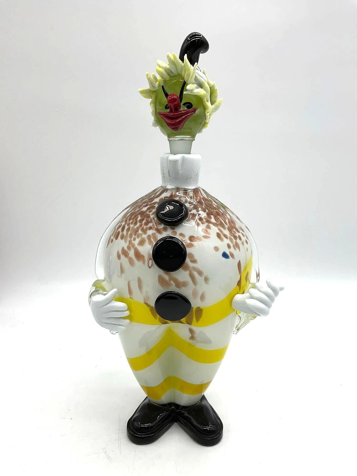 Murano-Style Glass Clown Bottle Stopper (1 of 3)