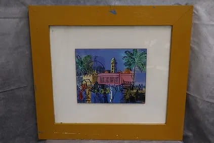 "La Jetée-Promenade" by Raoul Dufy (French 1877-1953) Lithograph: This is a vibrant lithograph print by Raoul Dufy, a renowned French Fauvist painter known for his bright and cheerful depictions of social and leisure scenes. The artwork portrays a lively outdoor