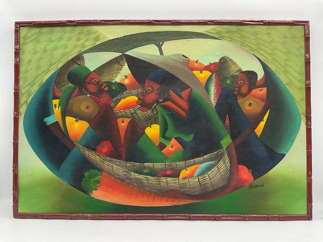 Cubist Market Scene with Fruit Vendors by Louissaint (1 of 3)