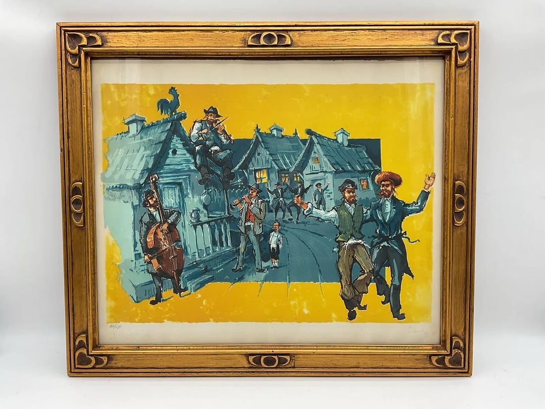 "Tevye," by Josef Ijaky (Israel, 1922-2009) Lithograph (1 of 4)