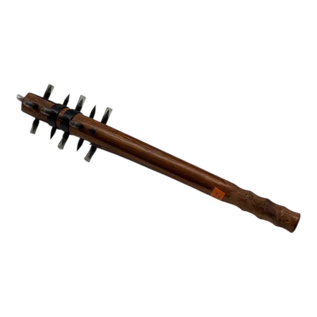 Handcrafted Wooden Club with Metal Spikes Decorative Weapon Form (1 of 3)