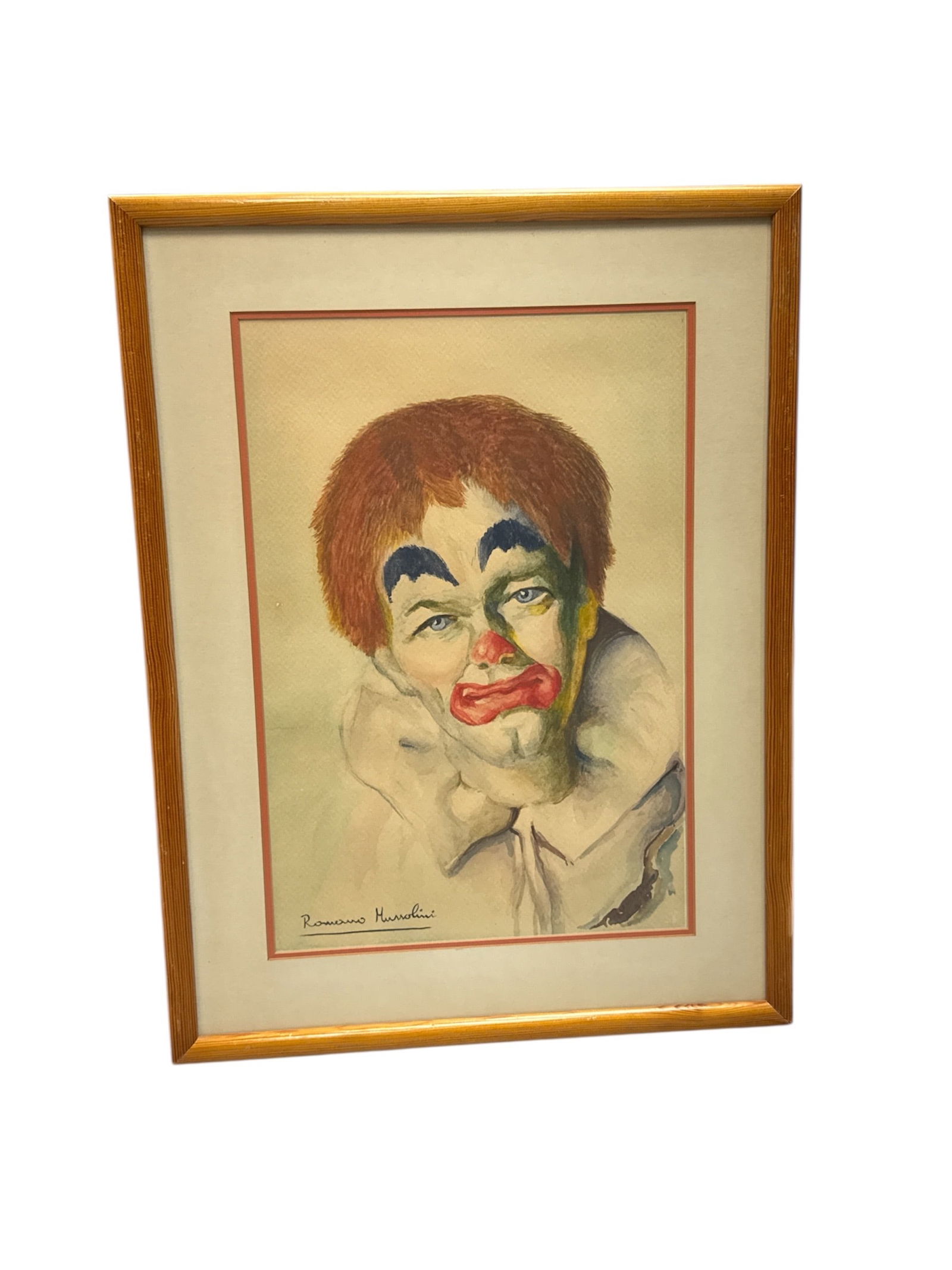 Romano Mussolini Signed Caricature Portrait Print Framed (1 of 4)