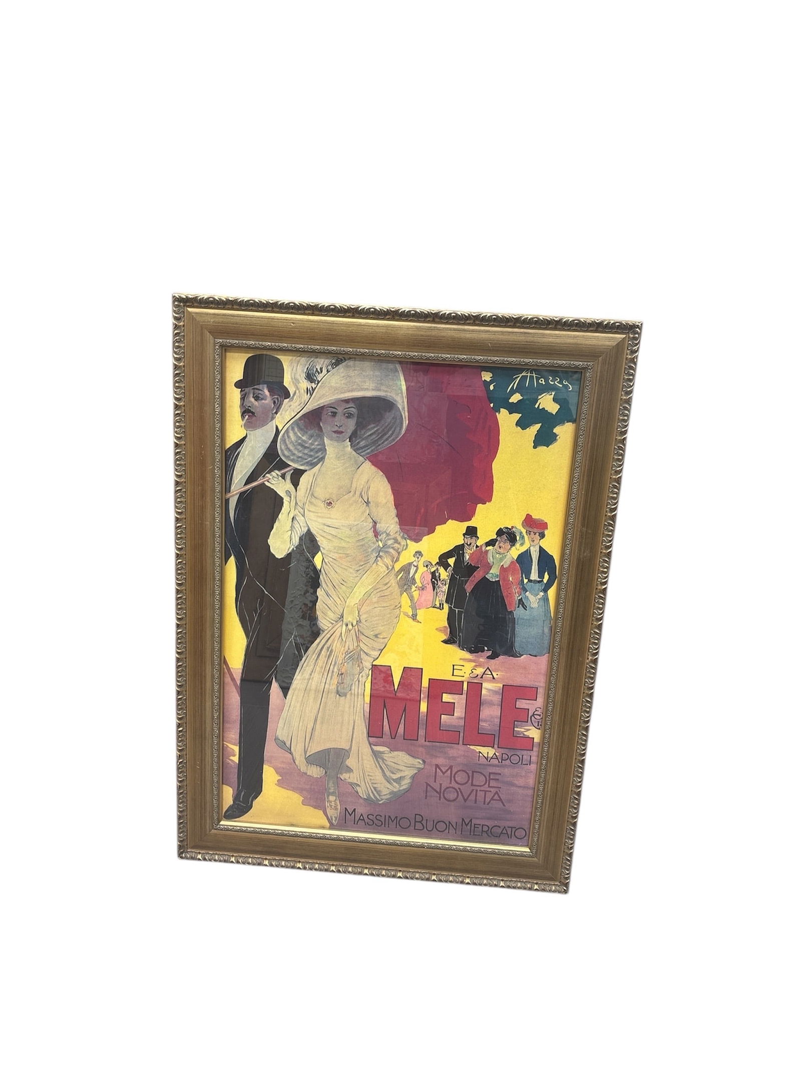 Iconic Leopoldo Metlicovitz Art Nouveau Poster Mele Napoli Fashion Novelty 1909 (1 of 4)