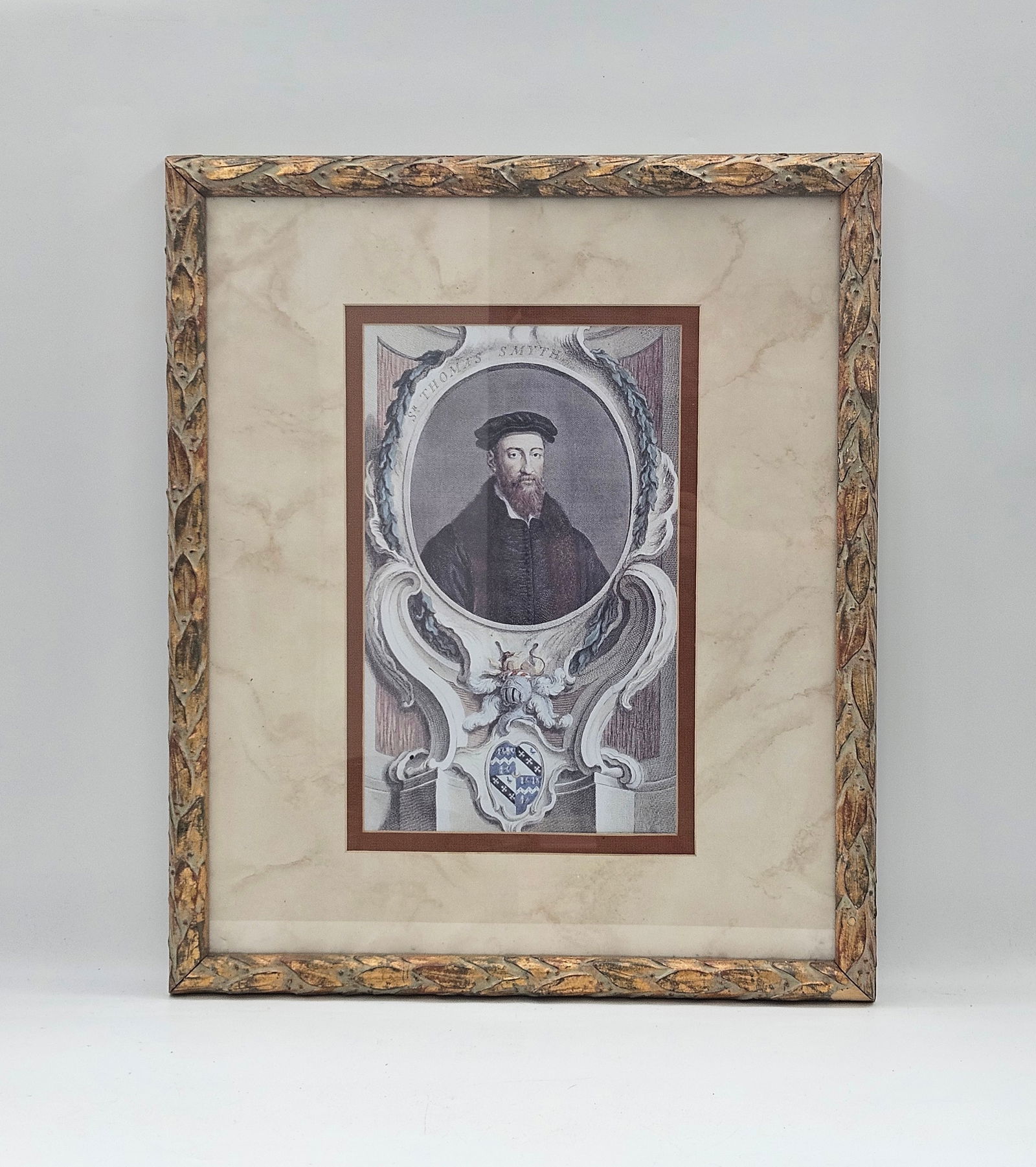 18th Century Engraving by Jacobus Houbraken: Portrait of Sir Thomas Smyth (1513-1577) from The Heads (1 of 3)