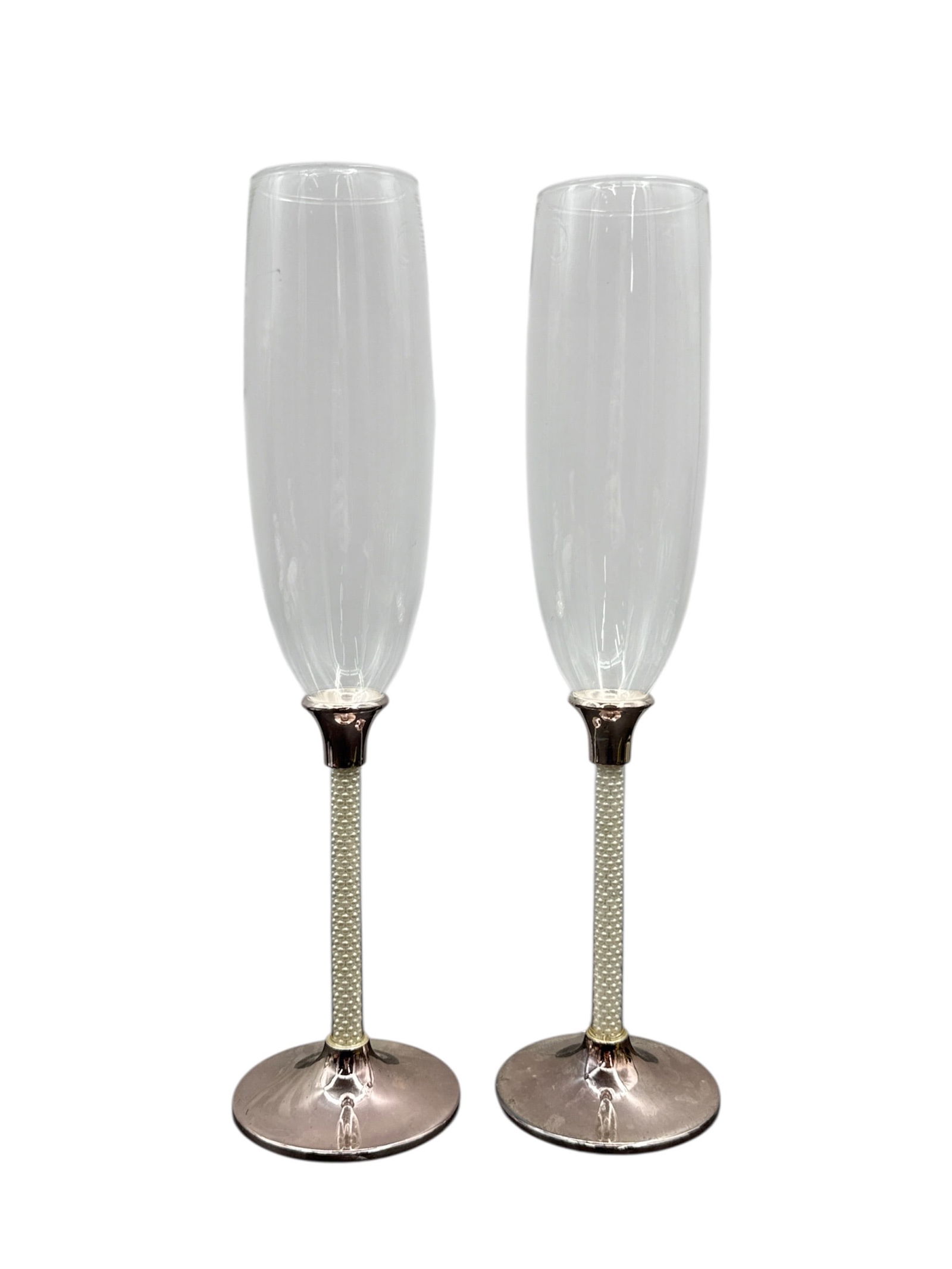 Lenox Crystal Champagne Flutes with Textured Stems Pair (1 of 3)