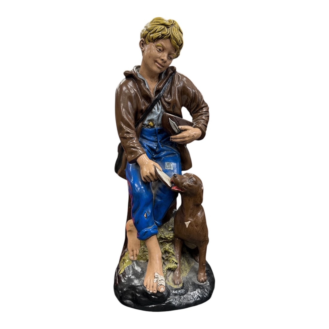 Holland Mold Figurine of Boy with Dog Outdoor Scene (1 of 4)
