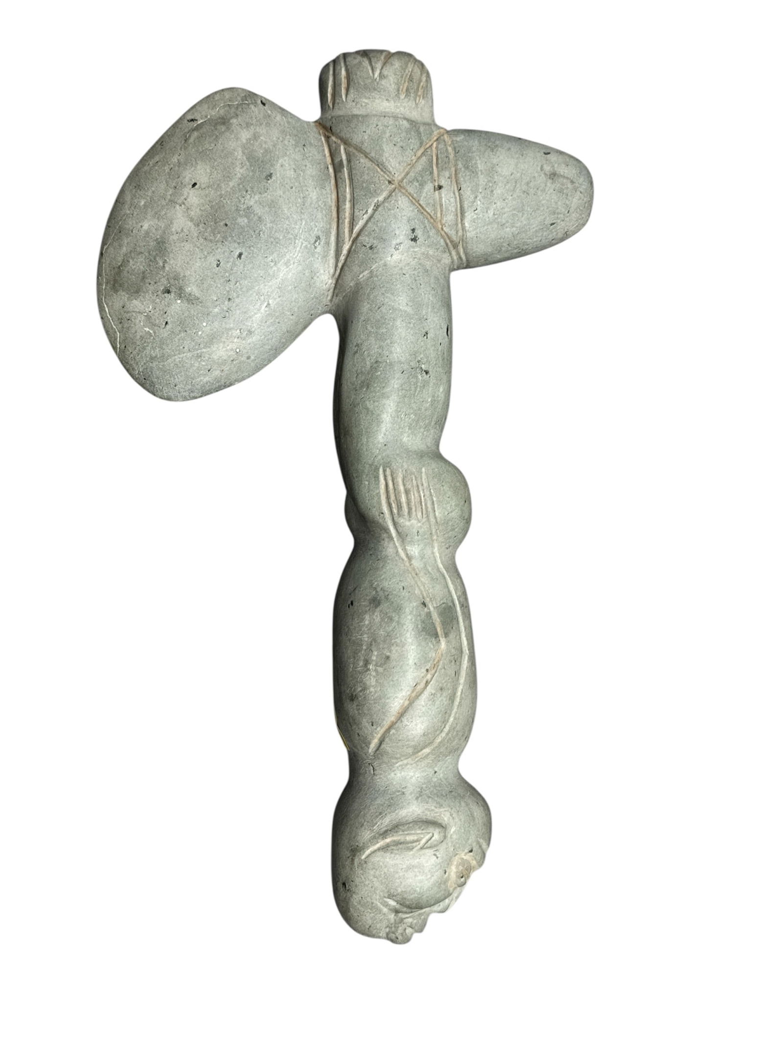 Rare Taino (1000-1500 CE) Ceremonial Monolithic Effigy Axe (1 of 3)