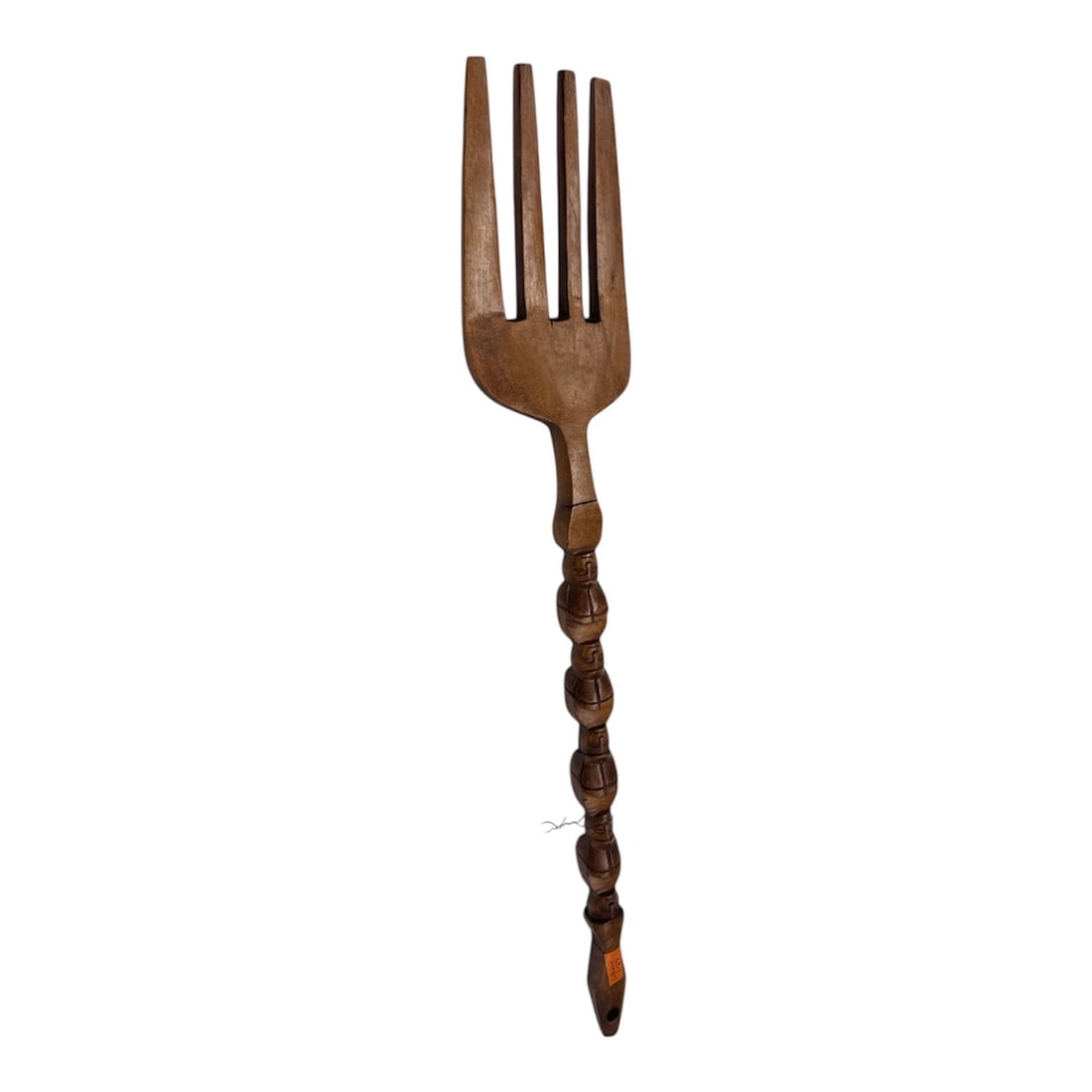 Oversized Hand-Carved Wooden Fork Decorative Utensil Sculpture (1 of 4)