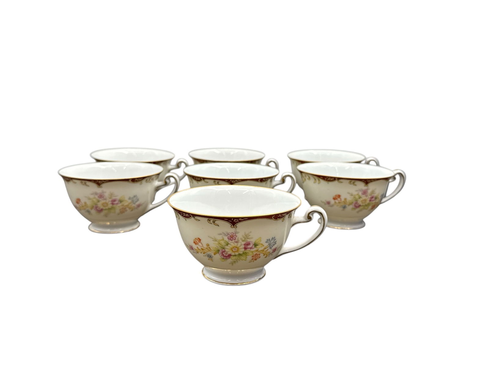 Regina Porcelain Floral Teacups Set of Seven (1 of 5)