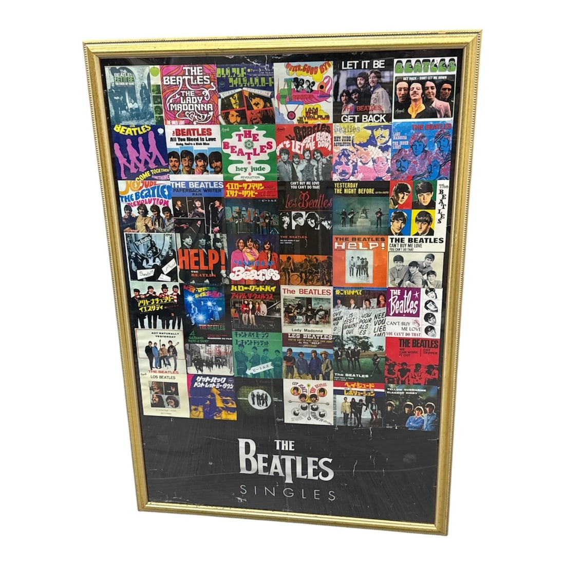 Framed The Beatles Singles Collage Poster (1 of 4)