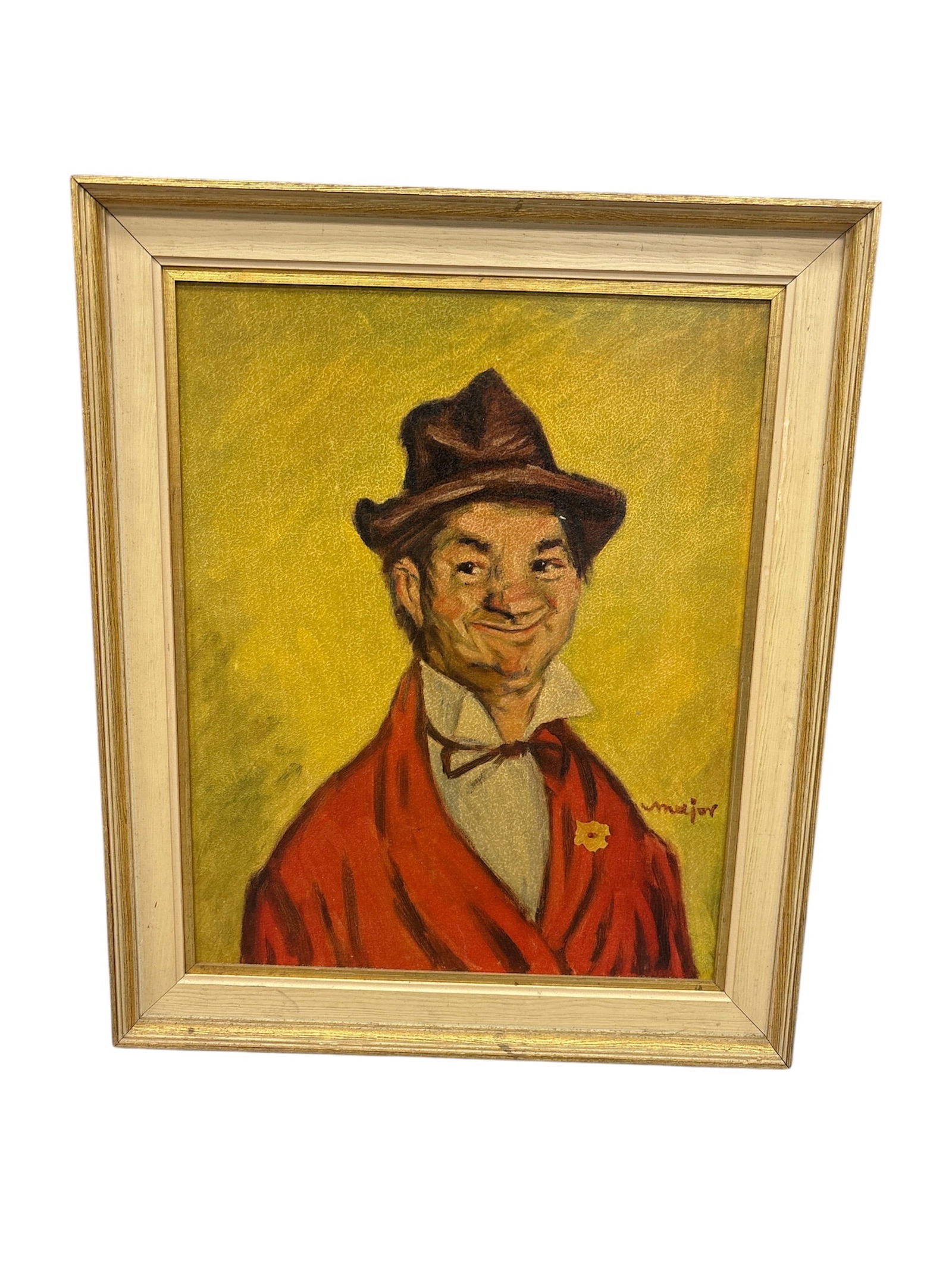 Vintage Mid-Century Art Print "The Gay Philosopher" by Henry Major, Framed (c. 1940s/50s) (1 of 4)