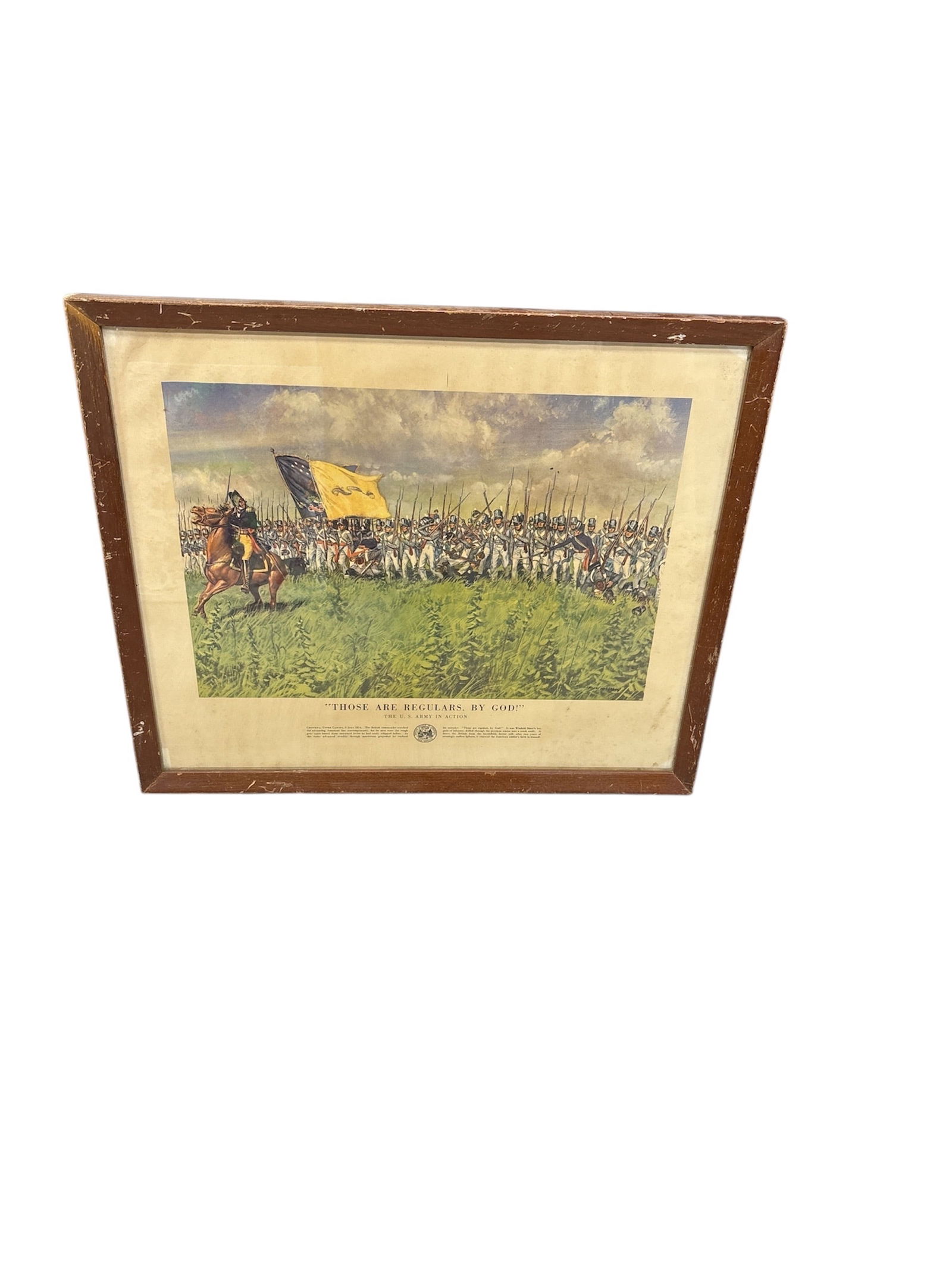Vintage H. Charles McBarron Jr. "Those Are Regulars, By God" Print (Battle of Chippewa, War of 1812) (1 of 4)