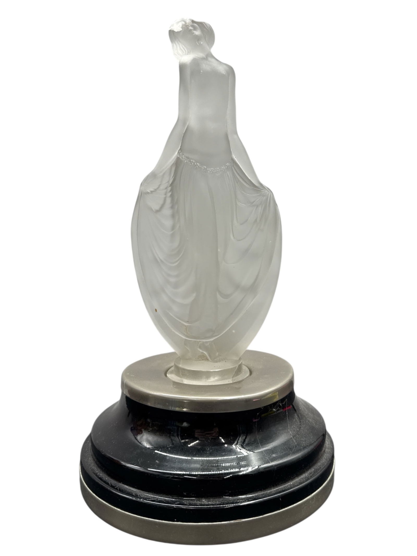 René Lalique (1860-1945) "Suzanne" Opalescent or Frosted Glass Statuette on Illuminated Base, Model (1 of 4)