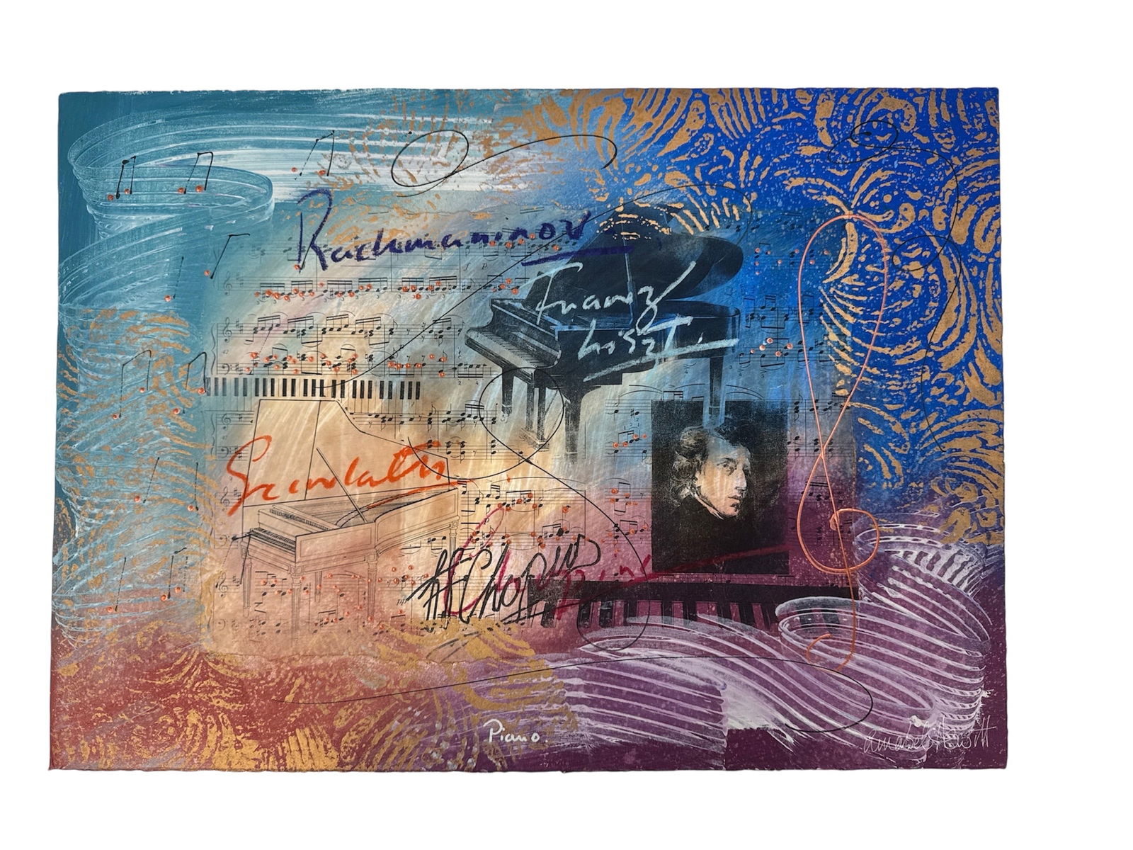 Anabel Hewitt (England, b.1946) Mixed Media on Paper (1 of 2)