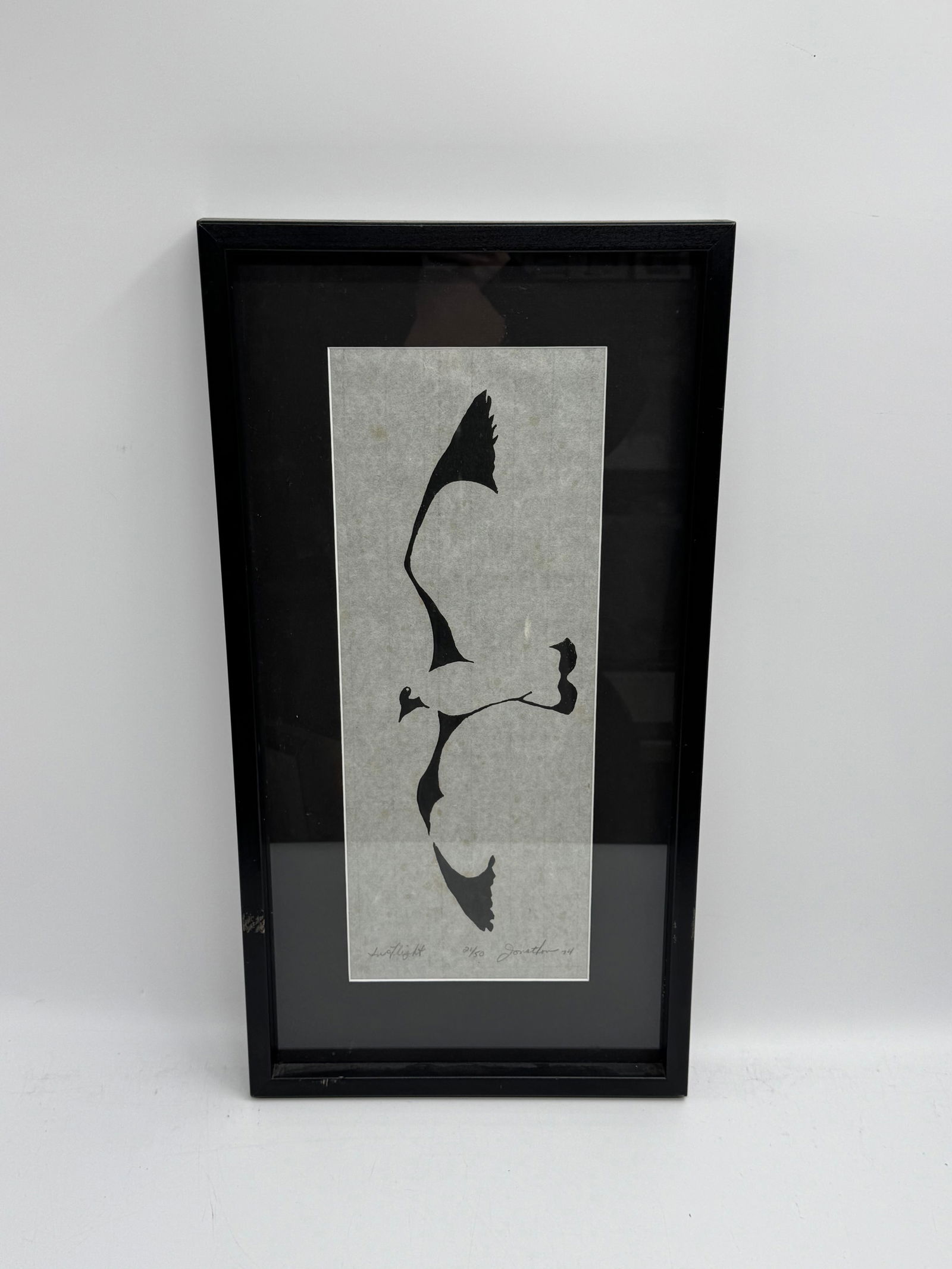 "Twilight" by Jonathan Clemens (American, 1947-2010) Woodcut (1 of 4)