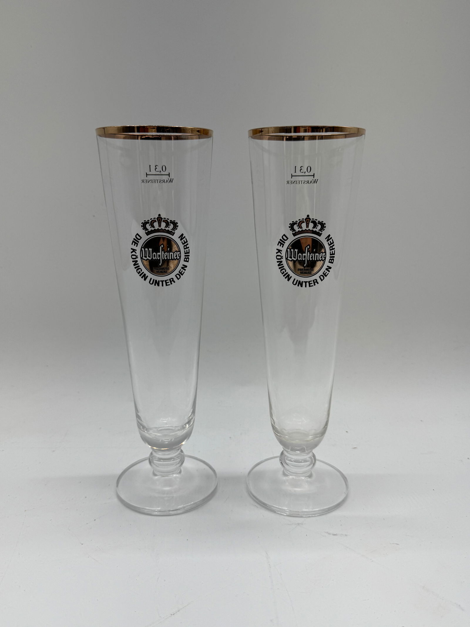 Pair of Warsteiner Beer Glasses (1 of 3)
