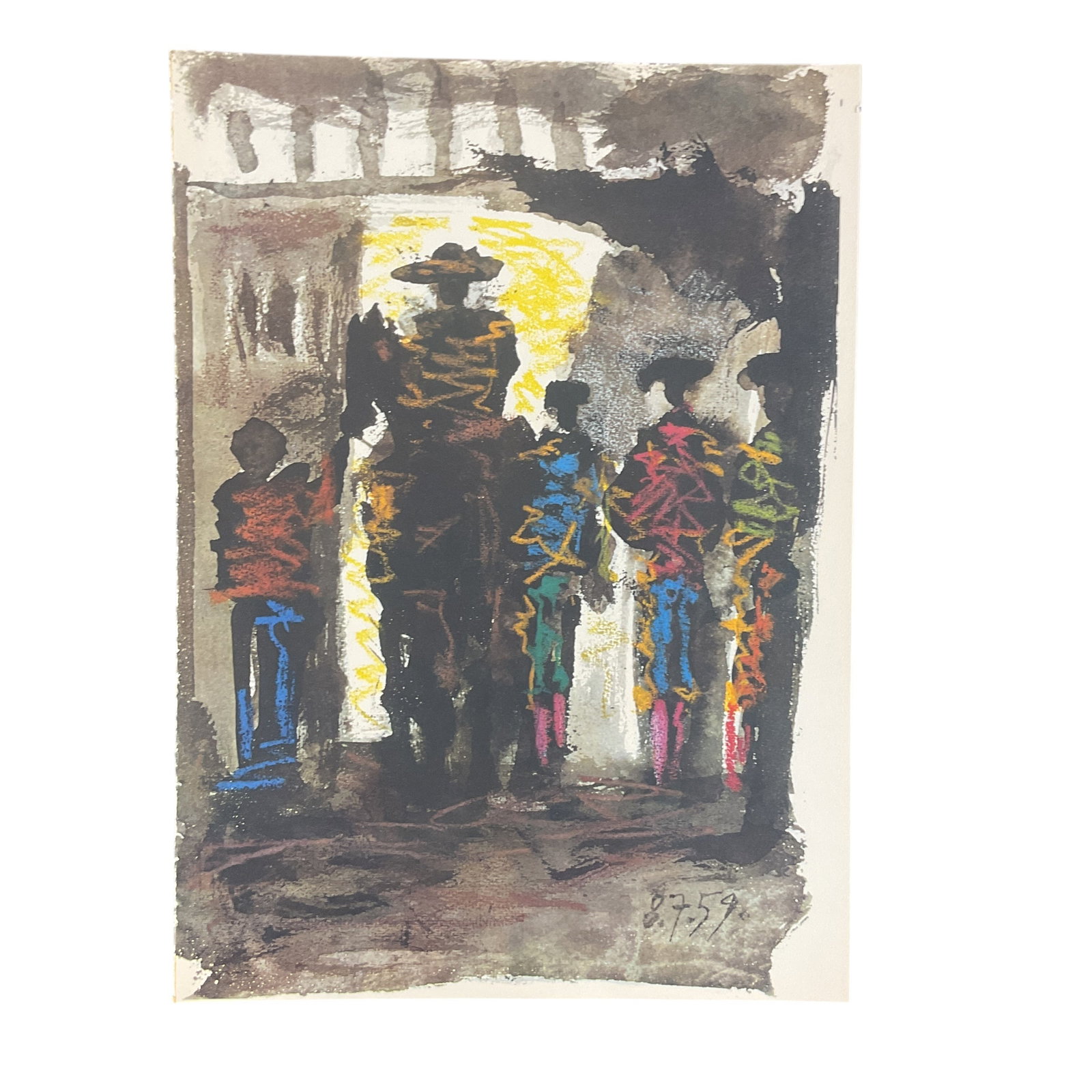 "Toros y Toreros ( Bulls & Bullfighters)" by Pablo Picasso (Spain, 1881-1973) Offset Lithograph w/ (1 of 8)