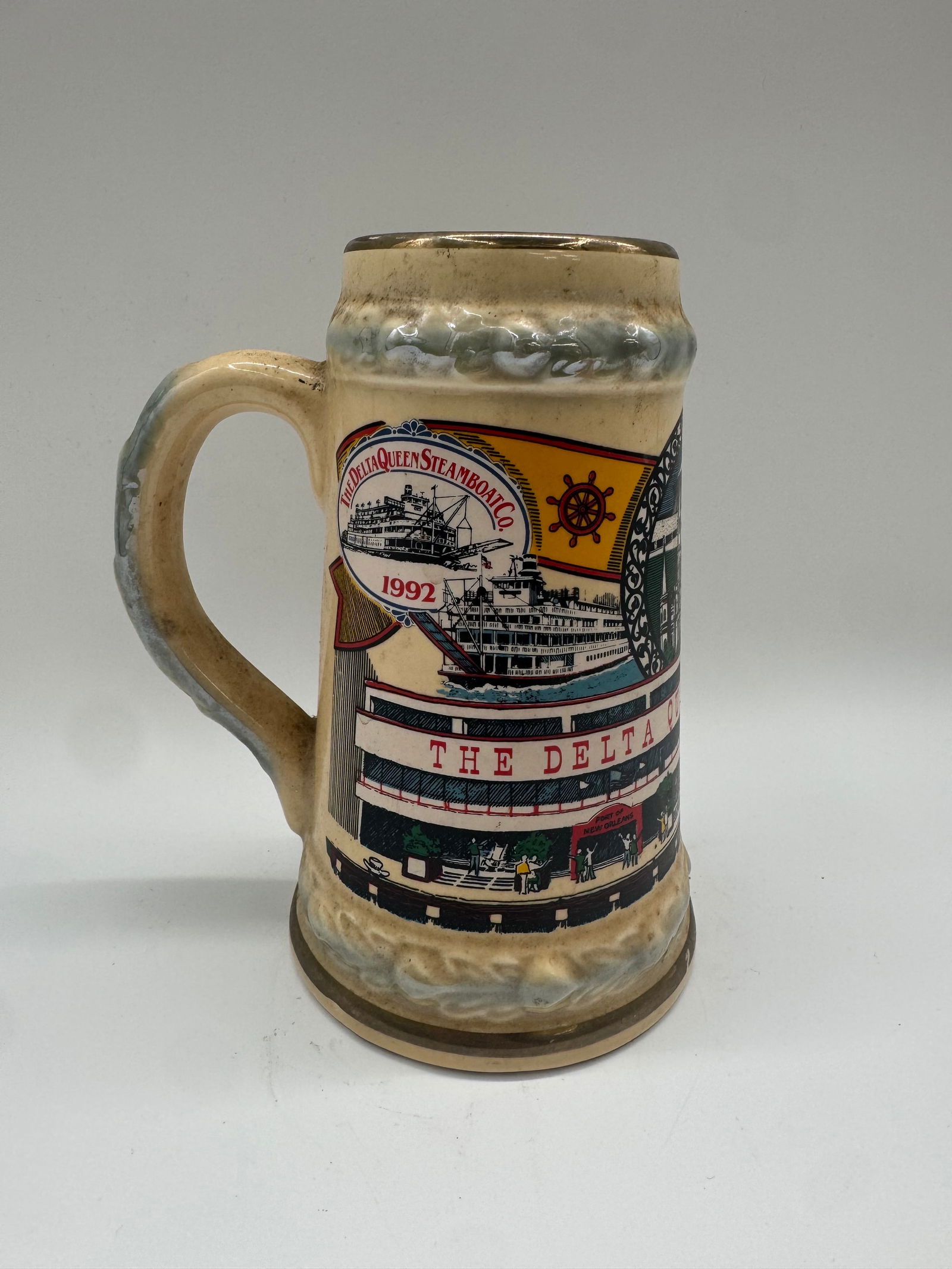 “The Delta Queen?? Riverboat Commemorative Beer Stein, 1992 (1 of 4)