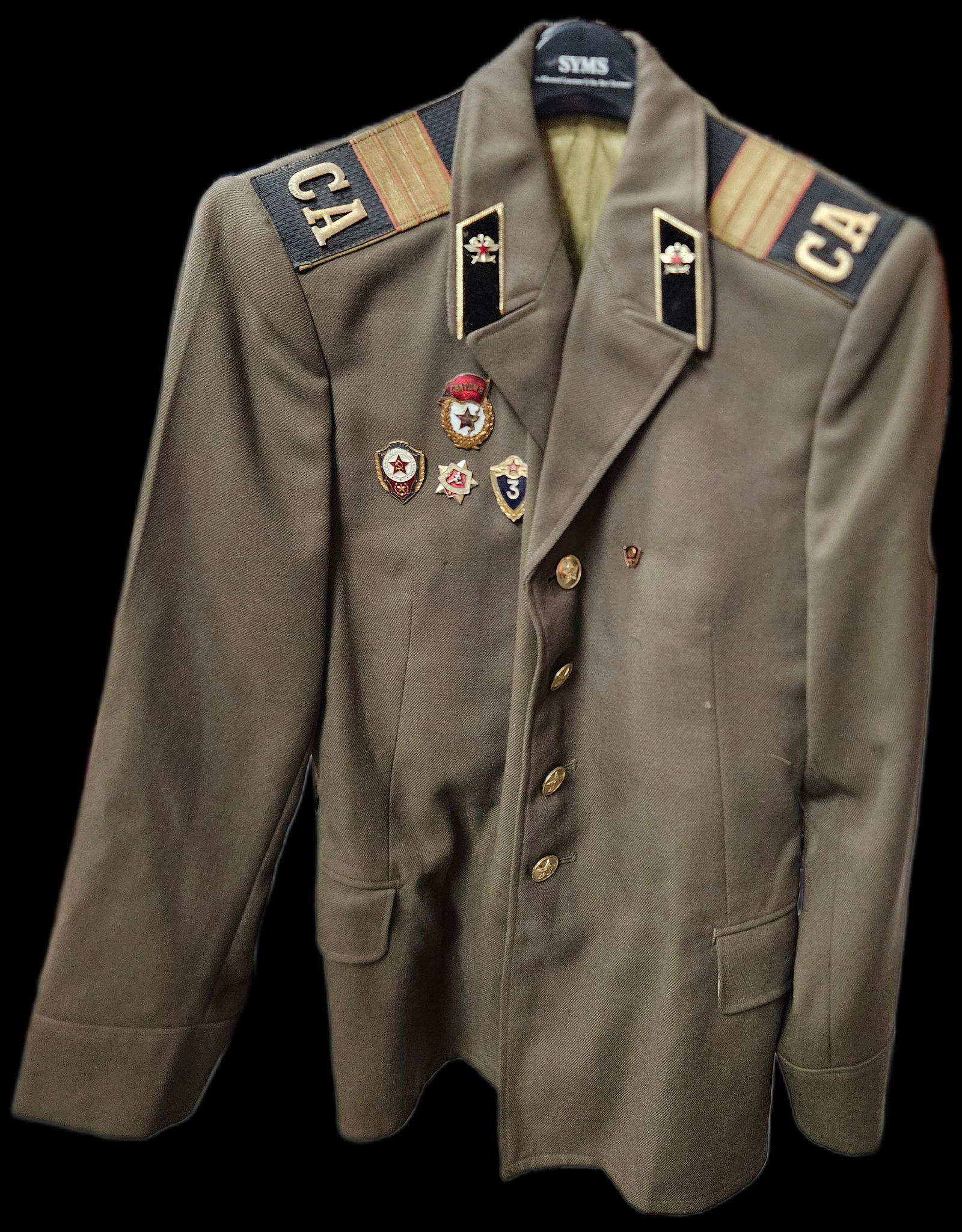 Soviet Military Uniform Jacket with Badges (1 of 5)