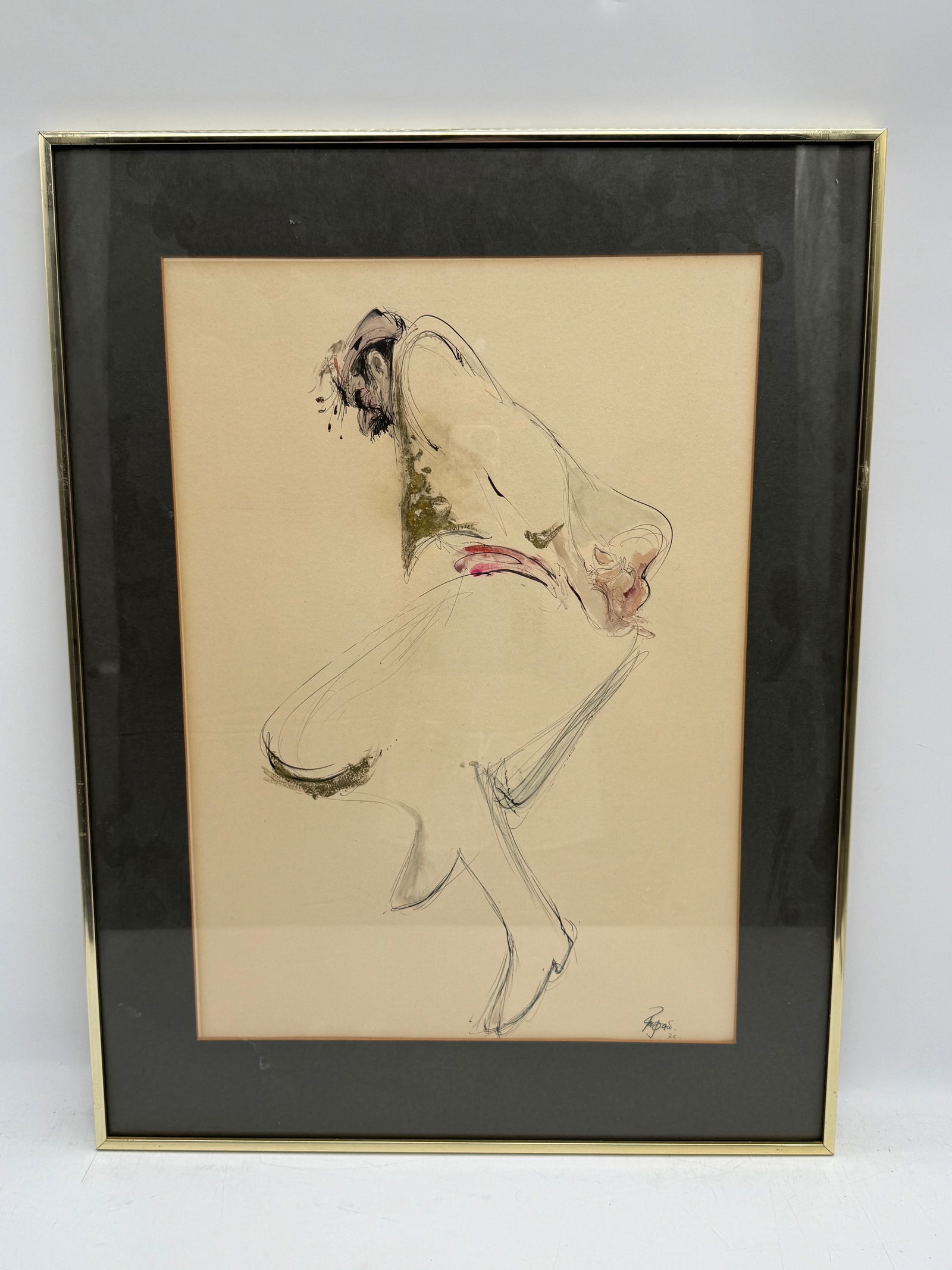 Abstract Ink Drawing, Signed (1 of 4)