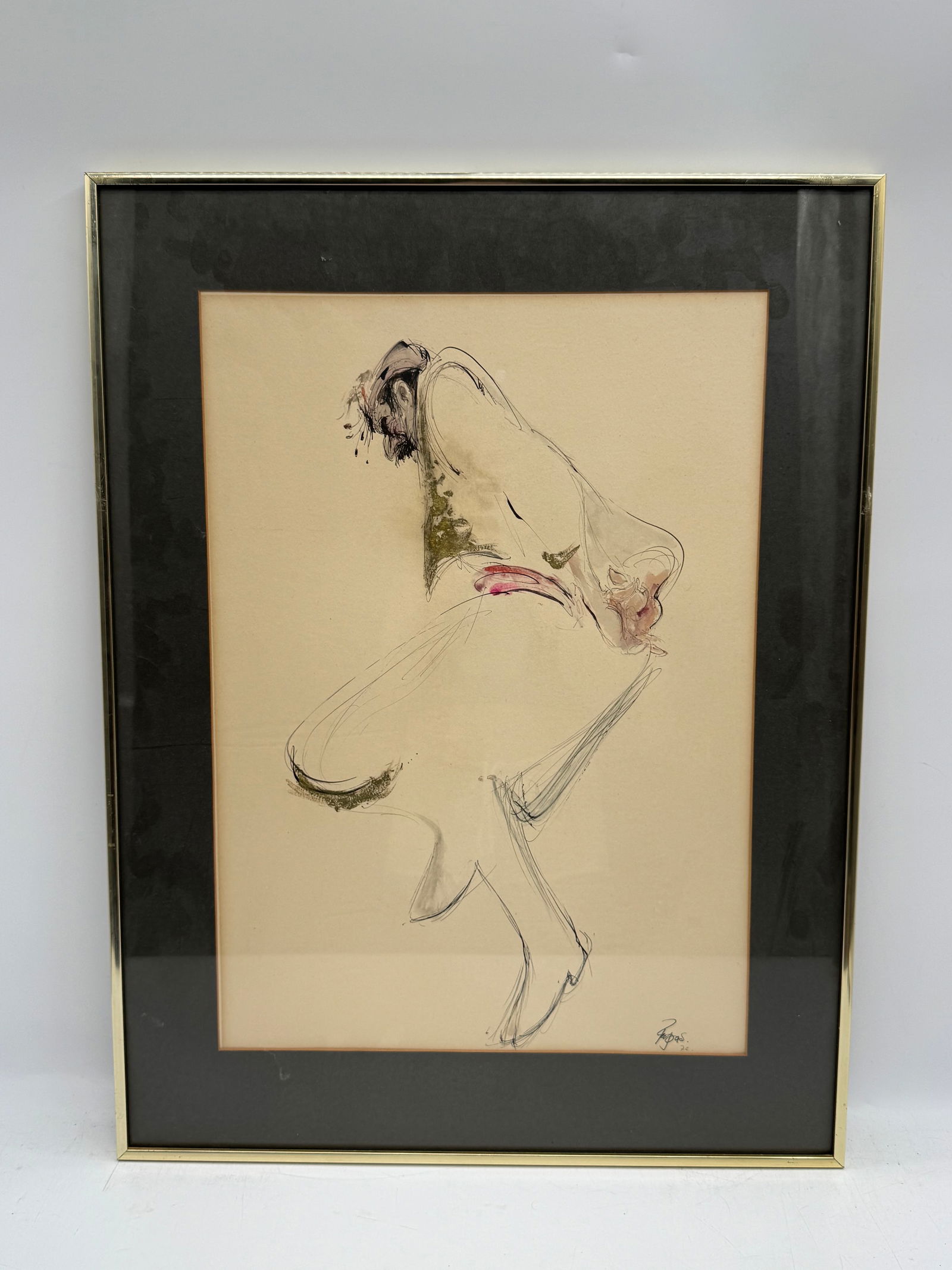 Abstract Ink Drawing, Signed - 2