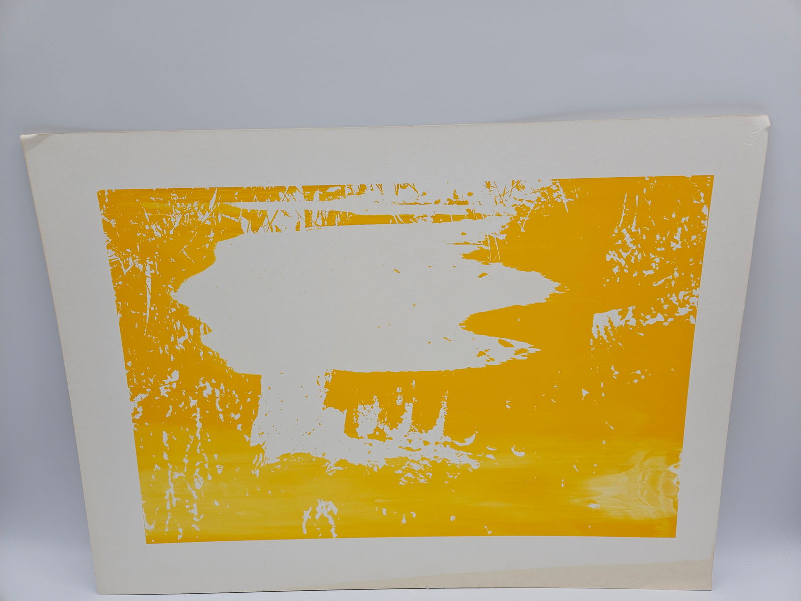 Abstract Landscape Print in Yellow (1 of 2)