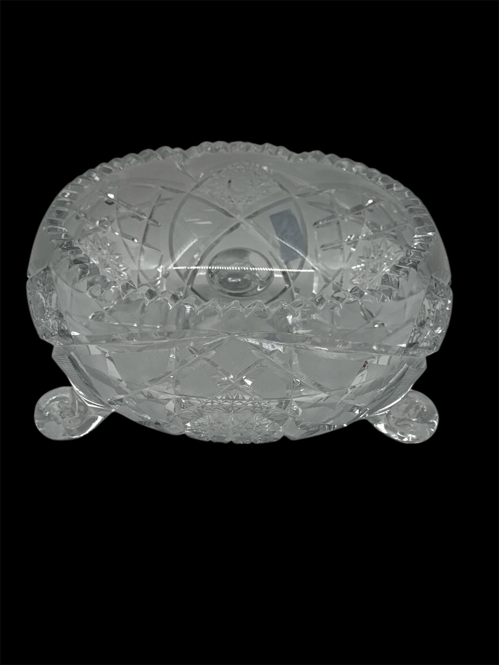 Vintage Cut Crystal Footed Bowl (1 of 3)