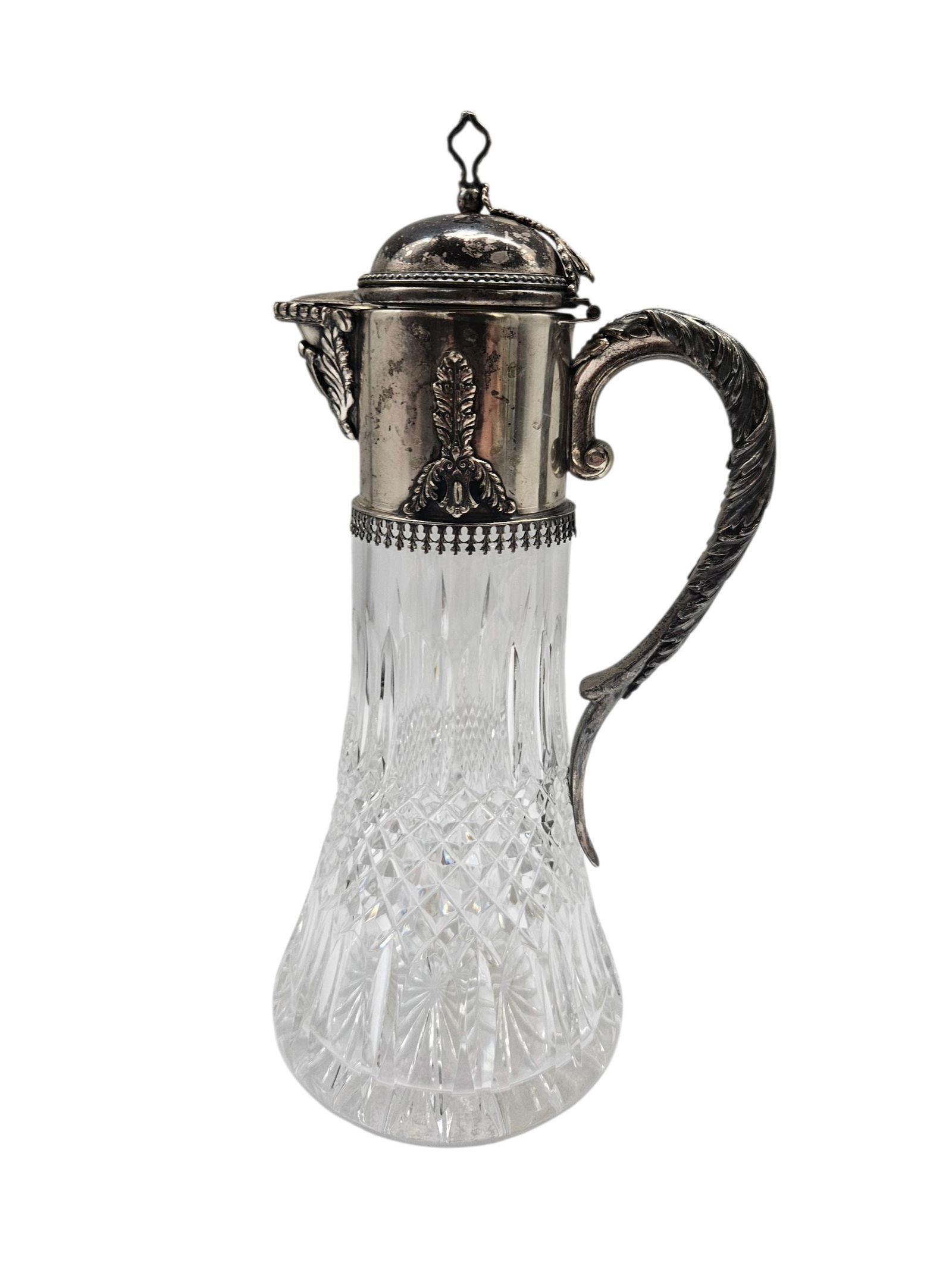 Cut crystal and silver plate claret jug (1 of 5)