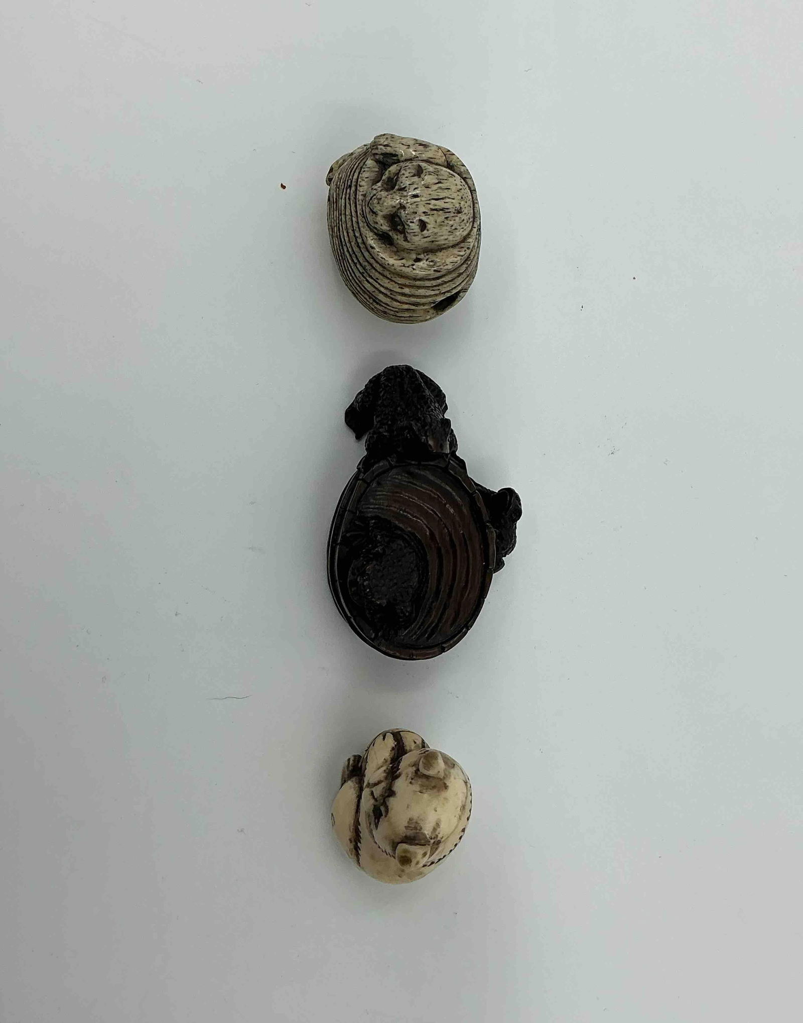 Three Japanese Style Netsuke Figurines - 2