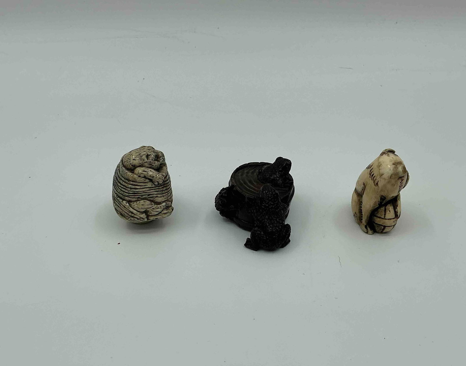 Three Japanese Style Netsuke Figurines - 3
