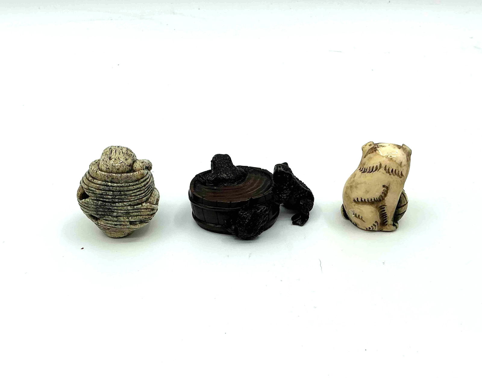 Three Japanese Style Netsuke Figurines - 4