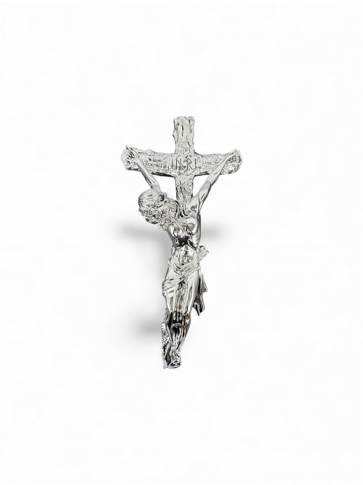Italian Gift Laminato in Argento Crucifix Silver Overlay Made in Italy (1 of 13)