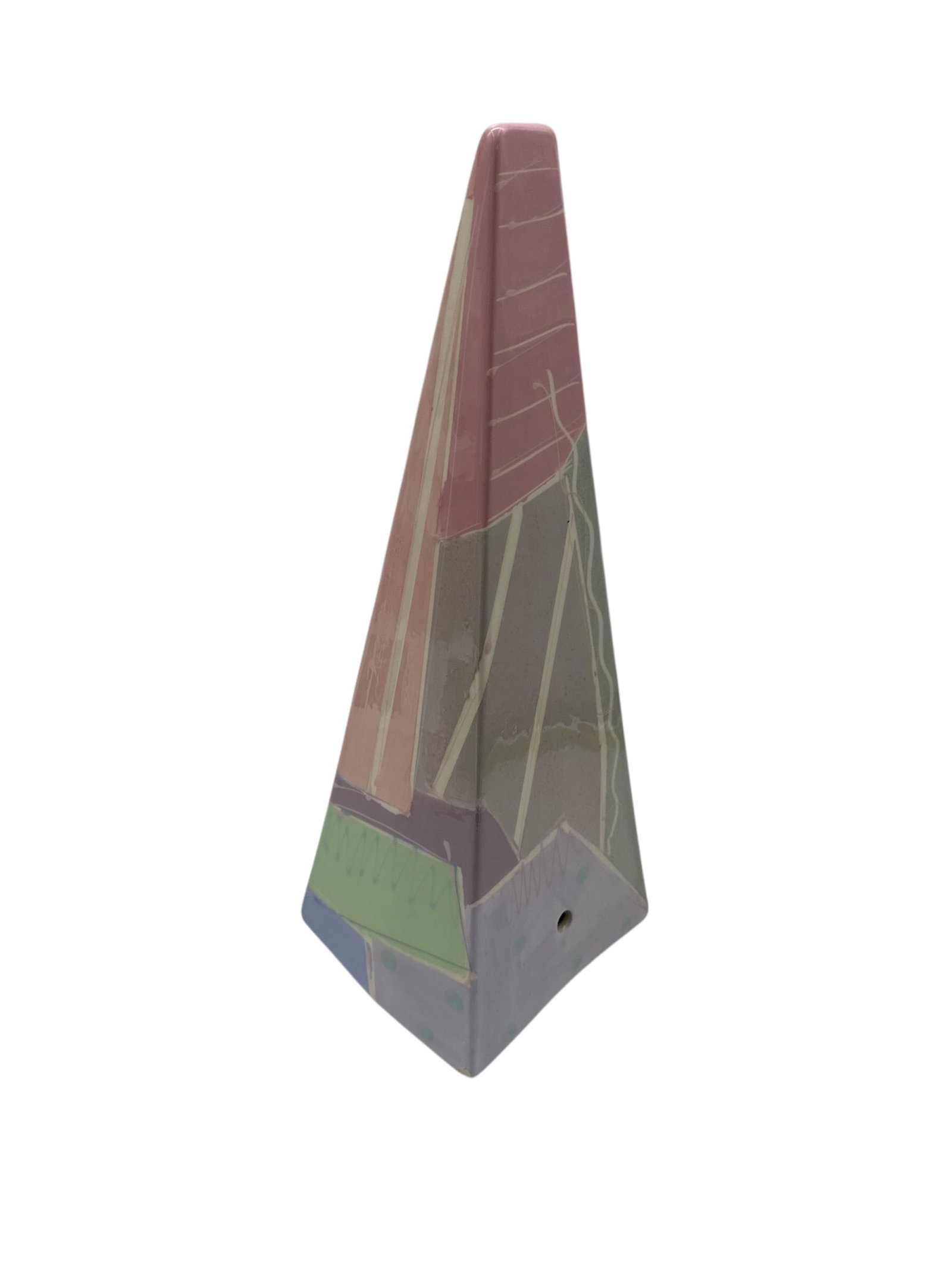 Handcrafted Painted Planter, Wall Hanging, Signed Folk Art Form, Contemporary Decorative Art (1 of 6)