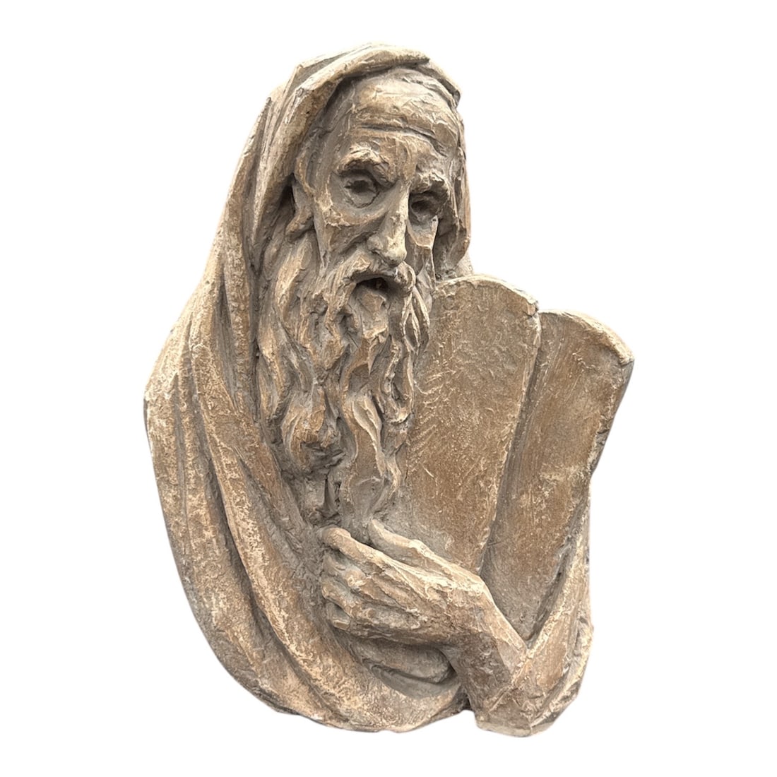 Bergier Signed Figural Sculpture of Bearded Scholar, 1967 (1 of 3)