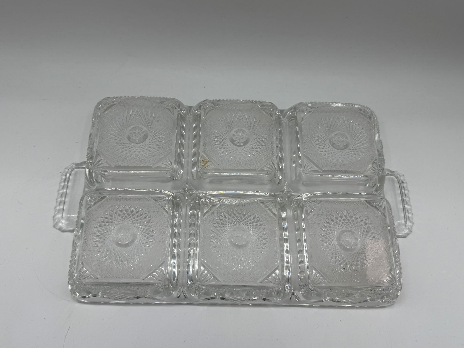 Pressed Glass Divided Serving Dish - 3