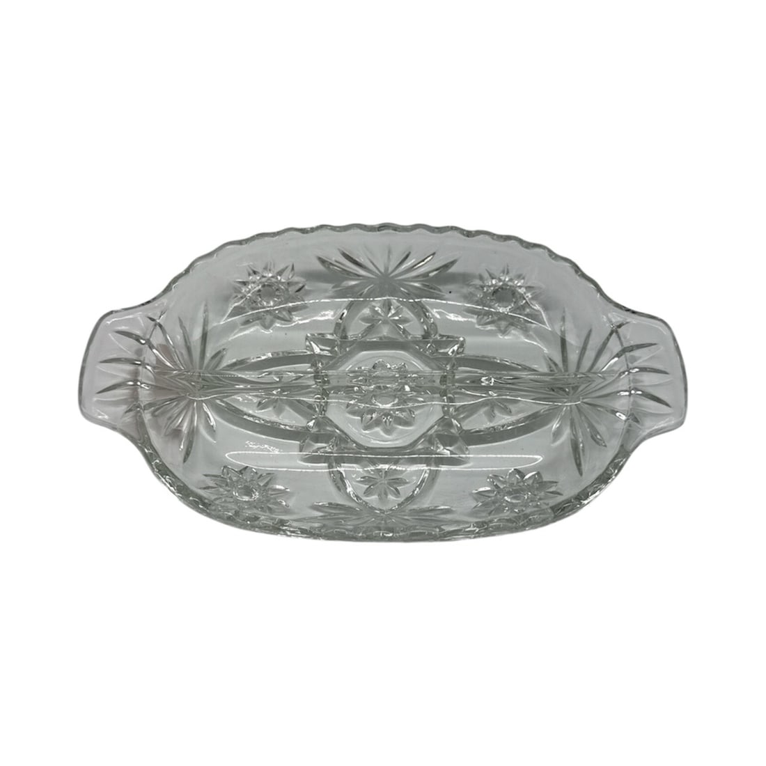 American Brilliant Cut Glass Oval Dish (1 of 4)