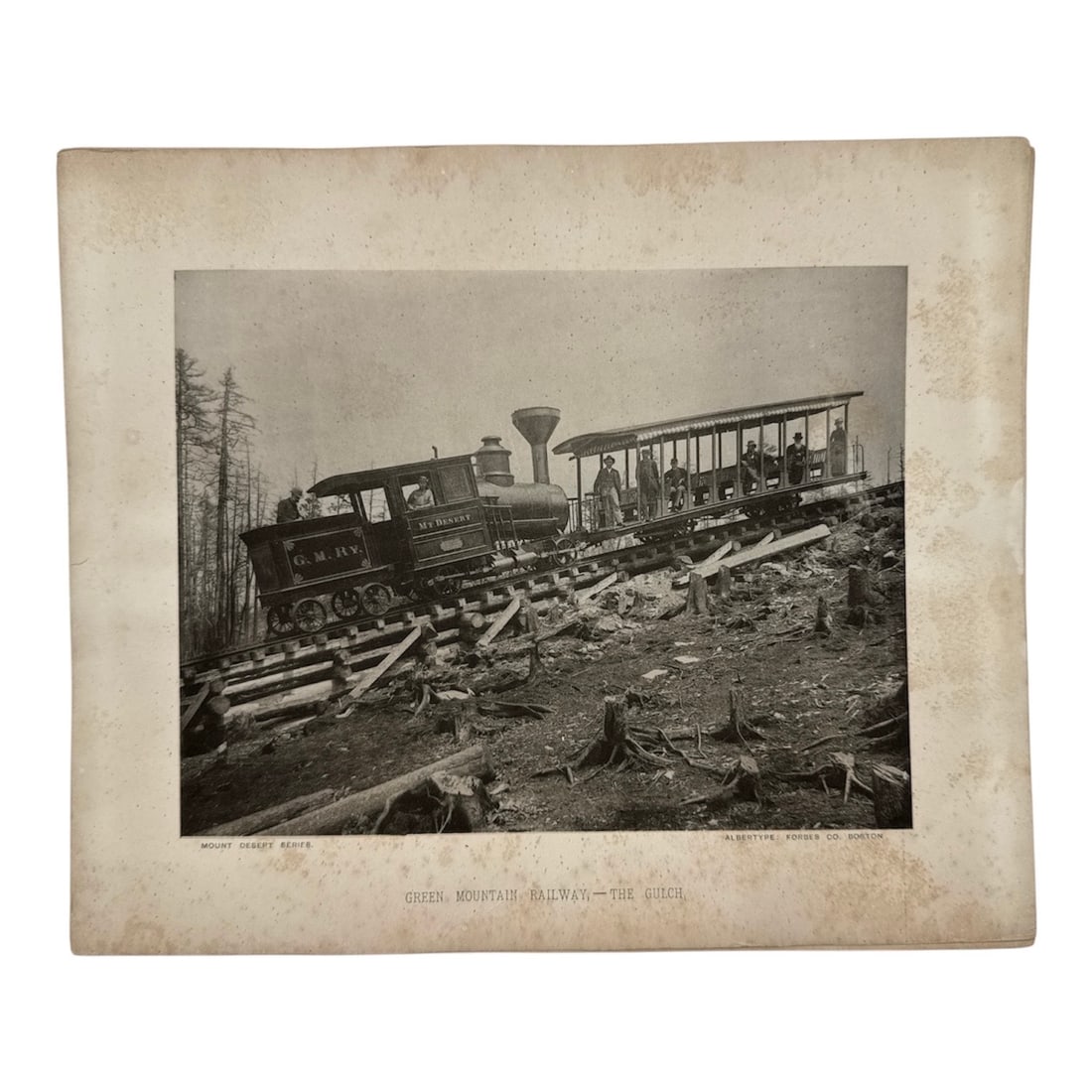 Pair of Green Mountain Railway Engravings Green Mountain Station The Gulch: Pair of historic Green Mountain Railway engravings depicting early mountain rail scenes, titled “Green Mountain Railway Station at Base of Green Mountain”