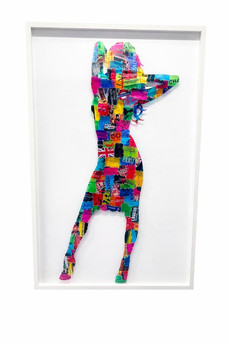 Vincent Poole "Asset Stripper" (or "Luxury Goods" / "London Diva") Original Mixed Media Collage: DescriptionA complex and highly detailed large-scale original collage by London-based contemporary artist