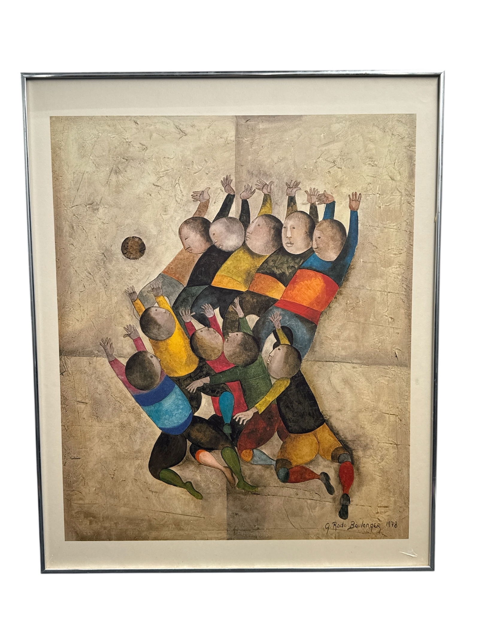 Pair of Pizzato Handmade Hand-Painted Ceramic Bowls with Cherries: Charming pair of handmade ceramic bowls, each hand-painted with a simple cherry and leaf motif on a warm yellow ground with green rim detailing. Marked on the underside “