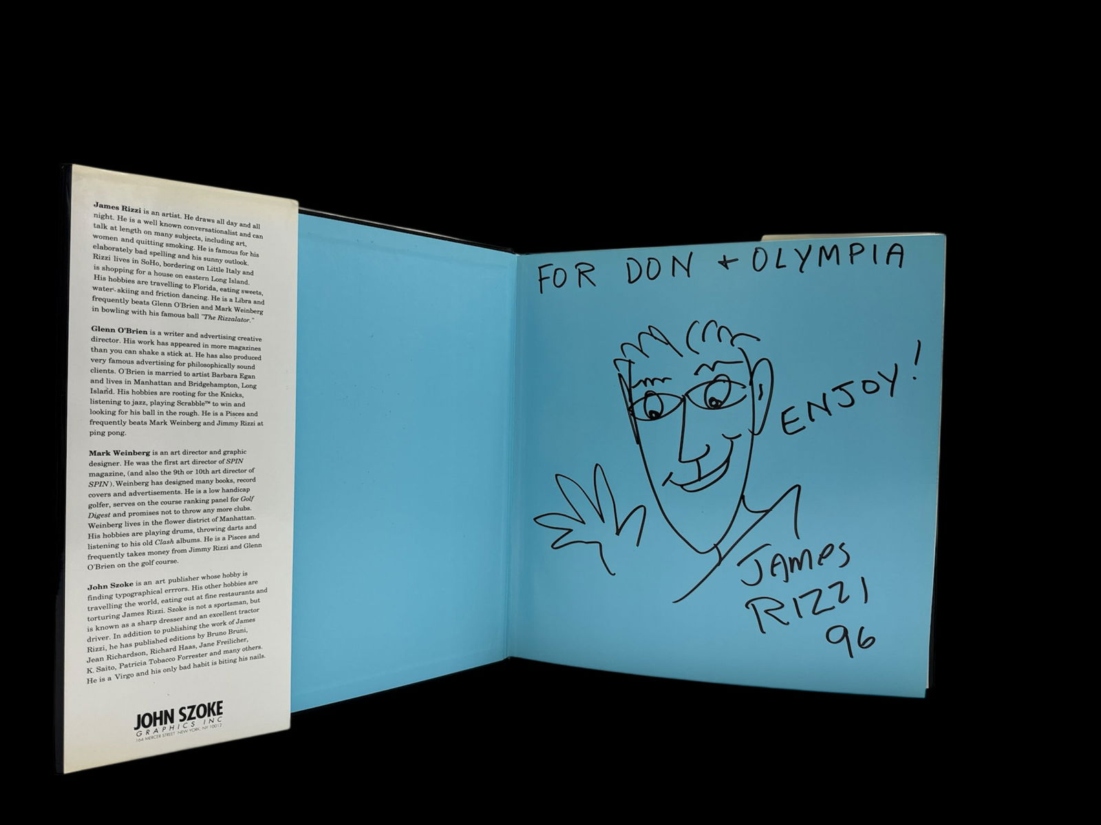 James Rizzi Signed Book - 2