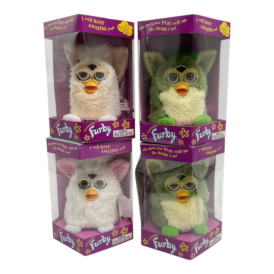 Set of 4 Vintage Furby Electronic Toys by Tiger Electronics 1998 (1 of 3)
